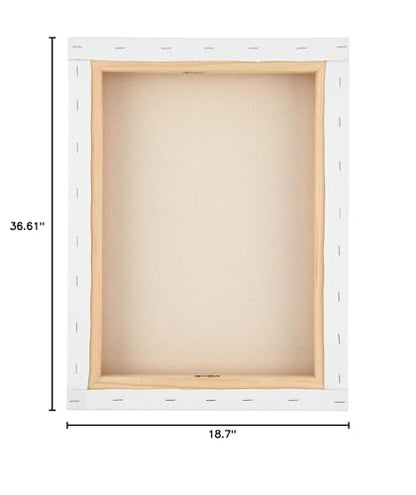 SoHo Urban Artist, 18x36 Heavyweight Stretched Cotton Canvas for Painting - 1.5" Deep- 3 Pack, Triple Primed, 100% Cotton Canvas, Archival, Universal Primed for Oil, Acrylic, Alkyd, Mixed Media - size: 18"x36"