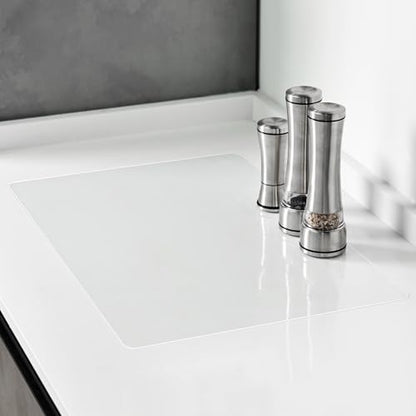 KR KITCHENRAKU Clear Silicone Mat for Kitchen Counter 23.6" Wx15.7 L, Large Silicone Countertop Protector, Nonskid Heat Resistant Desk Saver Pad, Multipurpose Mat, Placemat (1)