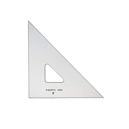 Pacific Arc Drafting Triangle, 8-inch, 45/90 Degrees, w/Inking Edge, Topaz - color: Topaz, size: 8-in, 45/90 degrees