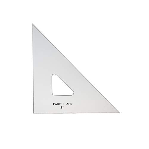 Pacific Arc Drafting Triangle, 8-inch, 45/90 Degrees, w/Inking Edge, Topaz - color: Topaz, size: 8-in, 45/90 degrees