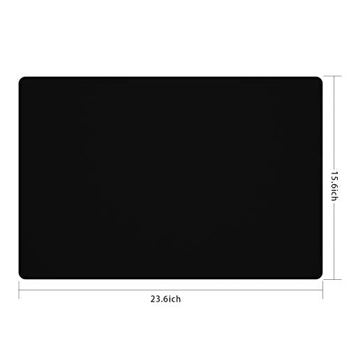 Silicone Placemats, Food-Grade Non-Slip Waterproof, Dining, Stain Resistant, Countertop Protector, Kitchen Counter Mat, Heat Resistant, Baking mat Dishwasher Safe (23.6"×15.7"-1pack, Black) - color: Black, size: 23.6"×15.7"-1pack