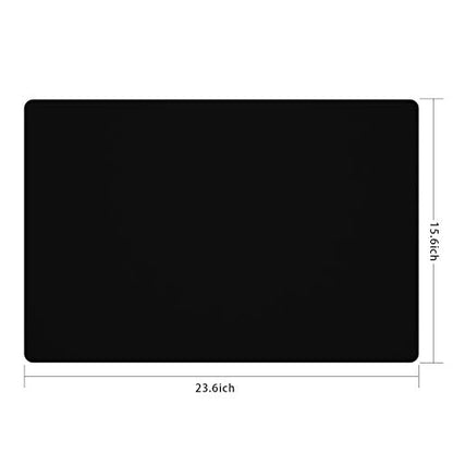 Silicone Placemats, Food-Grade Non-Slip Waterproof, Dining, Stain Resistant, Countertop Protector, Kitchen Counter Mat, Heat Resistant, Baking mat Dishwasher Safe (23.6"×15.7"-1pack, Black) - color: Black, size: 23.6"×15.7"-1pack