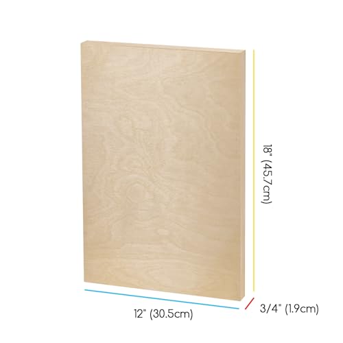 MEEDEN Unfinished Wood Canvas Board: 3/4” Deep 12x18” Wooden Canvas Panel Pack of 2 - Blank Cradled Wood Art Board for Painting - size: 12"x18"- 2 Pack