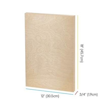 MEEDEN Unfinished Wood Canvas Board: 3/4” Deep 12x18” Wooden Canvas Panel Pack of 2 - Blank Cradled Wood Art Board for Painting - size: 12"x18"- 2 Pack
