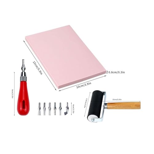 Professional Rubber Stamp Carving Set for Artistic Printmaking, Without Carve Knife