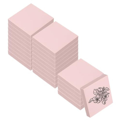 PATIKIL 24Pcs 2X2" Rubber Carving Blocks, Soft Linoleum Art Carving Block Square Crafts Stamp Making for Printmaking Stamps Carving Supplies, Pink - color: Pink