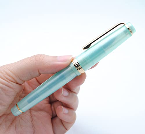 JINHAO 82 Fountain Pen with Gold Clip (F Nib 0.5mm, Lake Baikal Blue) - color: Lake Baikal Blue