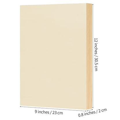 ADXCO 8 Pack Wood Panels 9 x 12 inch Wooden Canvas Board Unfinished Wooden Panel Boards for Painting, Arts, Pouring Use with Oils, Acrylics
