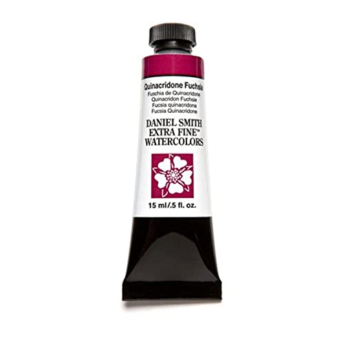 Daniel Smith Extra Fine Watercolor Paint, 15ml Tube, Quinacridone Fuchsia, 284600132, 0.5 Fl Oz (Pack of 1) - color: Fuchsia
