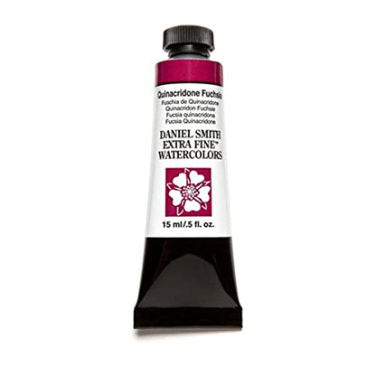 Daniel Smith Extra Fine Watercolor Paint, 15ml Tube, Quinacridone Fuchsia, 284600132, 0.5 Fl Oz (Pack of 1) - color: Fuchsia