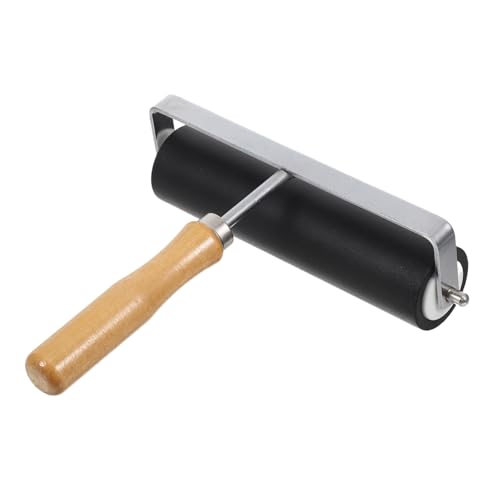 Unomor Hard Rubber Roller Large Printmaking Tool for DIY Ink and Stamping Crafts, Precision Craft Roller for Block Printing and Painting Projects