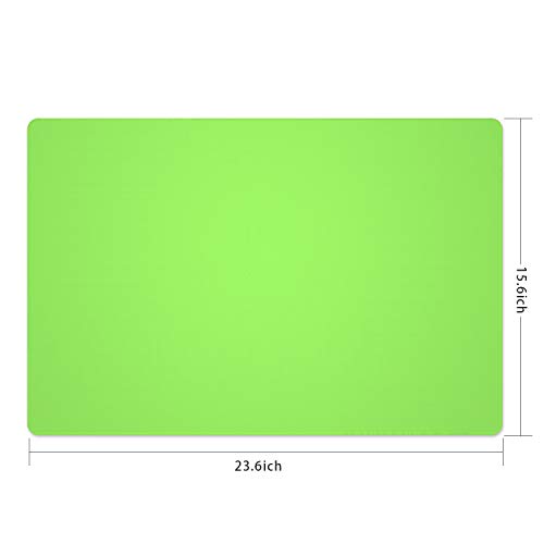 Silicone Placemats, Food-Grade Non-Slip Waterproof, Dining, Stain Resistant, Countertop Protector, Kitchen Counter Mat, Heat Resistant, Baking mat Dishwasher Safe (23.6"×15.7"-1pack, Green) - color: Green, size: 23.6"×15.7"-1pack