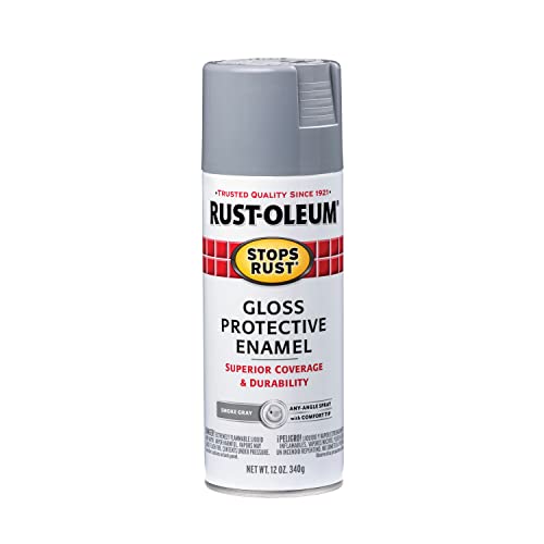 Rust-Oleum 7786830 Stops Rust Spray Paint, 12 oz, Gloss Smoke Gray - color: Gloss Smoke Gray, size: 12 Ounce (Pack of 1)