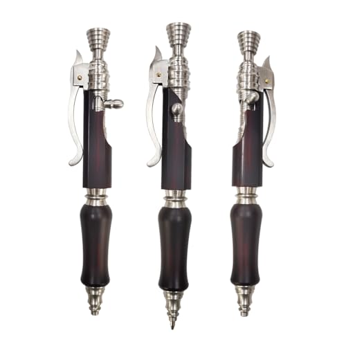 Dr. Metalleung Heavy Duty Stainless Steel Bolt Action Pen - Tactical EDC Retractable Ballpoint Pen with CNC Precision, Pocket Clip, Refillable (Black G2 Ink) - Perfect for Gifts & Smooth Writing - style: Baroque