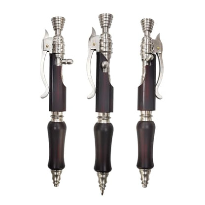 Dr. Metalleung Heavy Duty Stainless Steel Bolt Action Pen - Tactical EDC Retractable Ballpoint Pen with CNC Precision, Pocket Clip, Refillable (Black G2 Ink) - Perfect for Gifts & Smooth Writing - style: Baroque