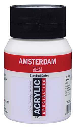 Amsterdam Standard Series Acrylic Jar 500ml Pearl Blue 820 (17728202) - color: Pearl Blue, size: 16.9 Fl Oz (Pack of 1)