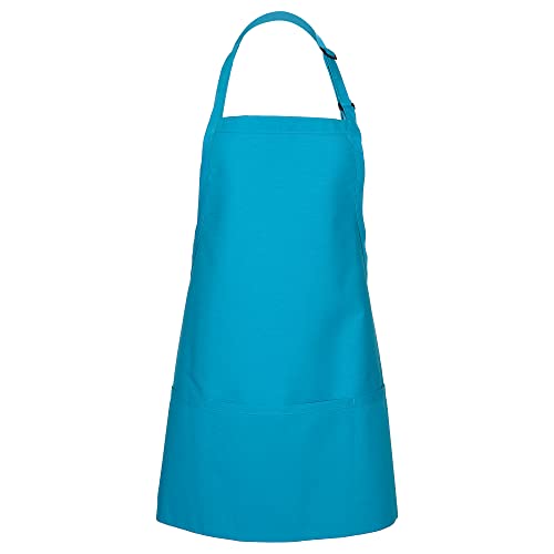 FAME® 3 Pocket Adjustable Unisex Bib Apron - F10 - Restaurants, Home, Hobbyist, Chef, Paint Party, Gardener, Grocery Store - color: Blue, size: One Size