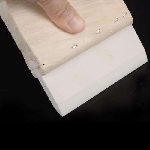 HARFINGTON Screen Printing Squeegee 8 Inch 75 Durometer Rubber Blade Wooden Handle Ink Scraper for Screen Printing Fabric Printmaking - size: 8 Inch