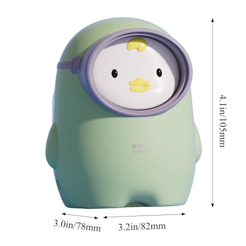 M&G Electric Pencil Sharpener, Portable Pencil Sharpener Battery/USB Dual Power Operated Sharpener for Pencils Kids Students Home Classroom School Office (Cute Duck) - color: Green
