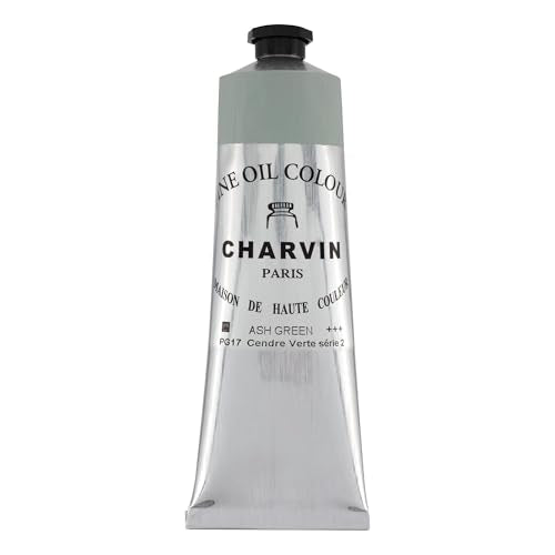 Charvin Extra Fine Oil Paint 150 mL Tube Ash Green – Professional Artist Oil Color, Archival Quality, Smooth Finish, Nature-Inspired Tone - color: Ash Green