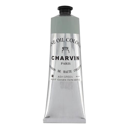 Charvin Extra Fine Oil Paint 150 mL Tube Ash Green – Professional Artist Oil Color, Archival Quality, Smooth Finish, Nature-Inspired Tone - color: Ash Green