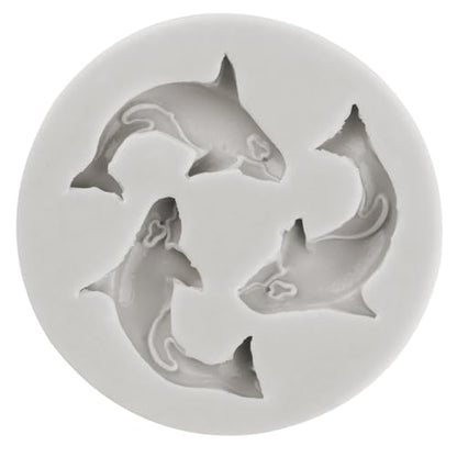 Ocean Animal Polymer Clay Mold Dolphin Killer Whale Silicone Molds for DIY Crafts Air Dry Plaster Polymer Clay Epoxy Resin Casting Jewelry Making - color: Style C