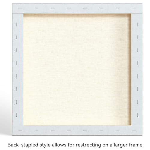 PHOENIX 18x18 Inch 2 Pack Artist Canvas - Large Square Stretched Canvases for Painting - 3/4 Inch Profile, 100% Cotton 11 Oz. Gesso Primed White Blank Professional Canvas Oil & Acrylic Paints - size: 18"x18", style: Traditional