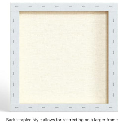 PHOENIX 18x18 Inch 2 Pack Artist Canvas - Large Square Stretched Canvases for Painting - 3/4 Inch Profile, 100% Cotton 11 Oz. Gesso Primed White Blank Professional Canvas Oil & Acrylic Paints - size: 18"x18", style: Traditional