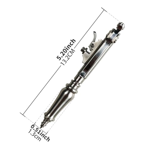 Dr. Metalleung Heavy Duty Pocket Bolt Action Pen – Retractable Stainless Steel Ballpoint Pen Clip, Refillable Ink Cartridge, Perfect for Smooth Office Writing, Everyday Carry (EDC), and Gifts - style: Mechanical