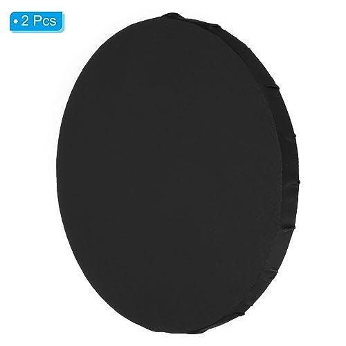 PATIKIL Paint Canvases for Painting, 2 Pack 12 Inch Round Wood Frame Stretched Blank Art Canvas Board Panels for Acrylic, Oil, Tempera Painting, Black - size: 12 Inch