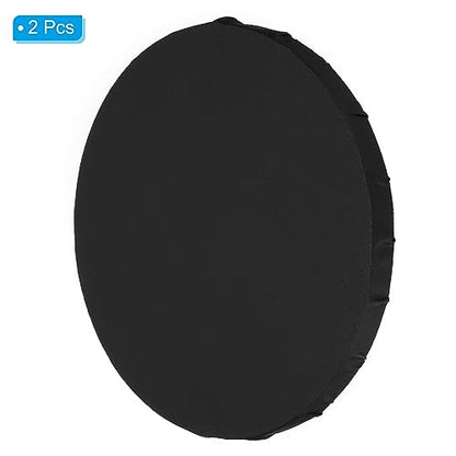 PATIKIL Paint Canvases for Painting, 2 Pack 12 Inch Round Wood Frame Stretched Blank Art Canvas Board Panels for Acrylic, Oil, Tempera Painting, Black - size: 12 Inch