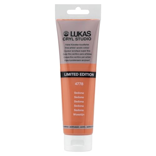 Lukas CRYL Studio Artist Acrylic Paint, Sedona, 125 ml Tube - High Pigment Acrylic Paints for Canvas Painting, Large Scale Works - Medium-Viscosity, Water-Mixable, Fast Drying - color: Sedona, size: 4.23 Fl Oz (Pack of 1)