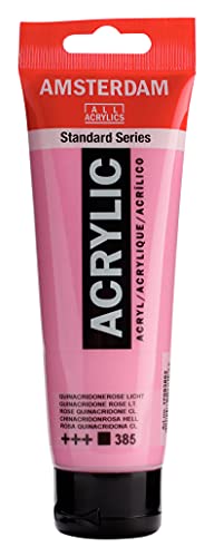 Amsterdam Standard Series Acrylic Tube 120ml Quinacridone Rose Light 385 (17093852) - color: Quinacridone Rose Light, size: 4.06 Fl Oz (Pack of 1)