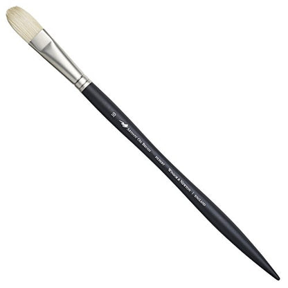 Winsor & Newton Artists' Oil Hog Paint Brush, Long Handle Size 10, Filbert - size: #10, style: Filbert