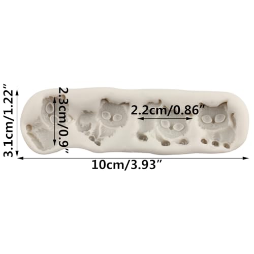Cat Polymer Clay Mold Animal Cat Silicone Molds for DIY Crafts Epoxy Resin Casting Air Dry Polymer Clay Plaster Jewelry Making - color: Style A