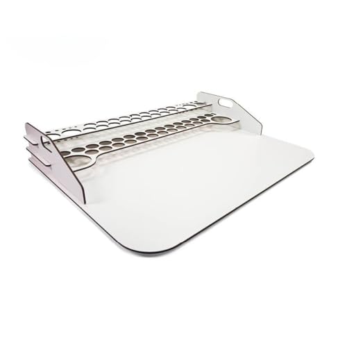 Vallejo - Work Station 50 x 37 cm with Paint Organizer Rack, Holds up to 45 Bottles of 18 ml (0.6 fl.oz.), 4 of 35 ml (1.18 fl.oz.) or 60 ml (2.02 fl.oz.), 2 of 200 ml. (6.76 fl.oz.) and 10 Brushes - style: Paint Display and Work Station 50 x 37 cm (19.67