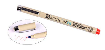 SAKURA PIGMA MICRON, PACK OF 4 ESSENTIAL COLORS, BLACK+RED+BLUE+SEPIA, (PN) - size: PN