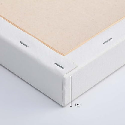 Creative Inspirations Stretched Canvas 4 Pack - 1-1/2" Deep, 18x24, 11oz Sealed & Double-Primed Cotton Canvases, Pine Stretcher Frame, Archival All-Media Primer - Alkyd, Acrylic & Oil Painting - size: 18x24"