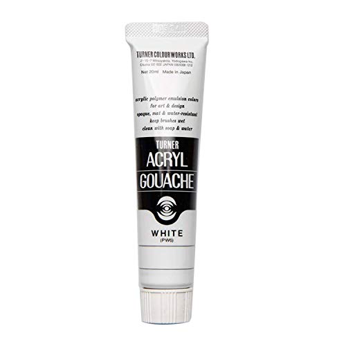 Turner Colour Works Acryl Gouache Artist Acrylic Paint - Single 20 ml Tube - White - color: White, size: 0.68 Fl Oz (Pack of 1)