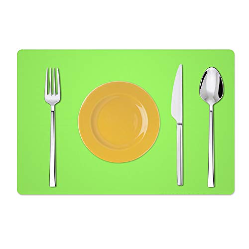 Silicone Placemats, Food-Grade Non-Slip Waterproof, Dining, Stain Resistant, Countertop Protector, Kitchen Counter Mat, Heat Resistant, Baking mat Dishwasher Safe (23.6"×15.7"-1pack, Green) - color: Green, size: 23.6"×15.7"-1pack