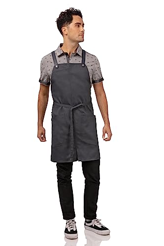 Chef Works Men's Largo Bib Apron - color: Charcoal