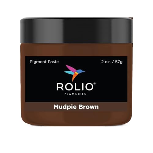 Rolio Pigment Paste, 2oz Jar - Mudpie Brown, Ideal for Epoxy Projects, Rich Dye for Vibrant Art, Epoxy Resin Dye and Pigment Paste for Coating, Casting, Molding, and DIY Craft Creations - color: Mudpie Brown