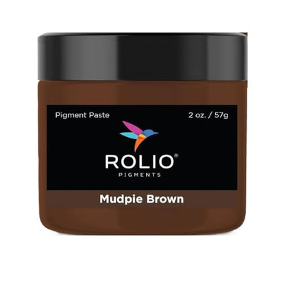 Rolio Pigment Paste, 2oz Jar - Mudpie Brown, Ideal for Epoxy Projects, Rich Dye for Vibrant Art, Epoxy Resin Dye and Pigment Paste for Coating, Casting, Molding, and DIY Craft Creations - color: Mudpie Brown