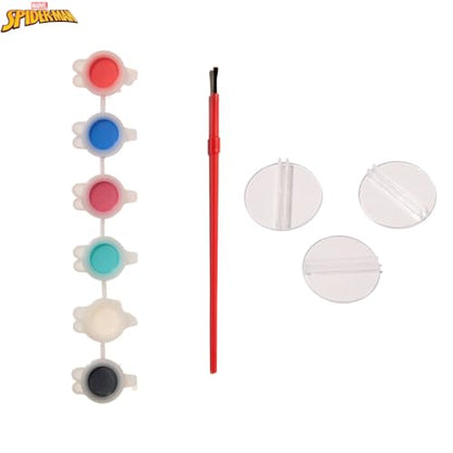 Innovative Designs Marvel Spiderman Canvas Paint Set for Kids with 3 Canvases, Acrylic Paint, Paintbrush & Stands - color: Spiderman