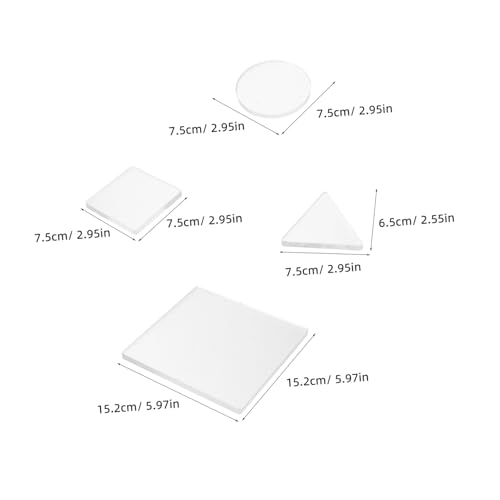WRITWAA 4pcs Gel Printing Plates Gel Press Monoprinting Kit Reusable 8mm Thick 152x152mm for Scrapbooking Card Making and Artistic Printmaking Supplies