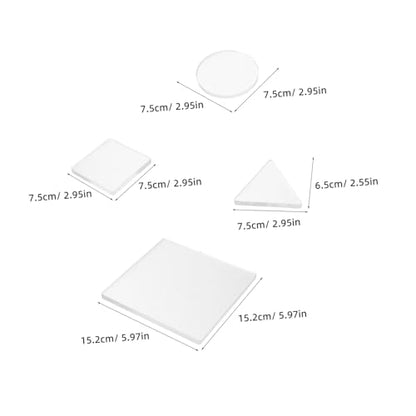 WRITWAA 4pcs Gel Printing Plates Gel Press Monoprinting Kit Reusable 8mm Thick 152x152mm for Scrapbooking Card Making and Artistic Printmaking Supplies