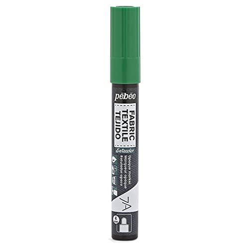 Pebeo 7A Marter Fabric Marker, 4 mm, Green - color: Green