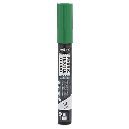 Pebeo 7A Marter Fabric Marker, 4 mm, Green - color: Green