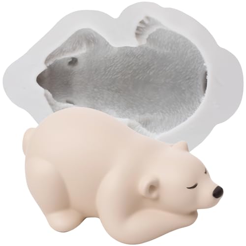 3D Polar Bear Silicone Resin Mold Ocean Animal Polymer Clay Molds for DIY Crafts Epoxy Resin Casting Air Dry Polymer Clay Plaster Jewelry Making - color: Style I