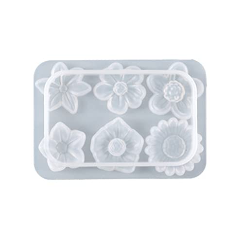 Crystal Epoxy Crown Flowers Mold Plaster Mold Decoration Silicone Pendant for Craft Silicone Pendant for Resin Casting - color: A